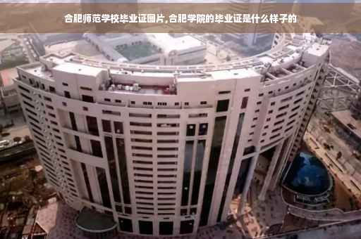 合肥师范学校毕业证图片,合肥学院的毕业证是什么样子的