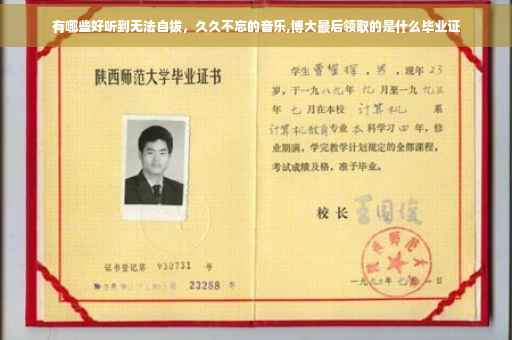 有哪些好听到无法自拔，久久不忘的音乐,博大最后领取的是什么毕业证