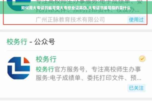 如何用大专证书编号查大专毕业证真伪,大专证书编号指的是什么