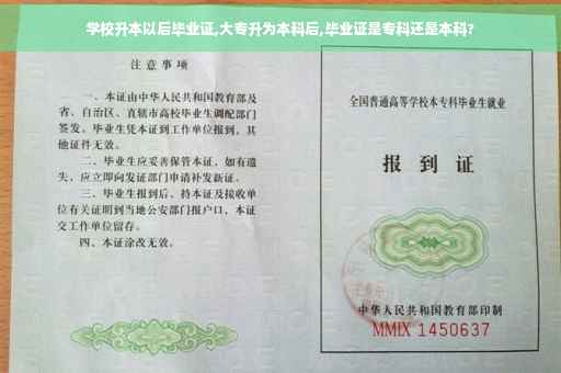 学校升本以后毕业证,大专升为本科后,毕业证是专科还是本科? 学校升本以后毕业证,大专升为本科后,毕业证是专科还是本科?