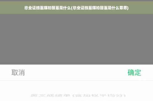 毕业证档案摆拍图案是什么(毕业证档案摆拍图案是什么意思)