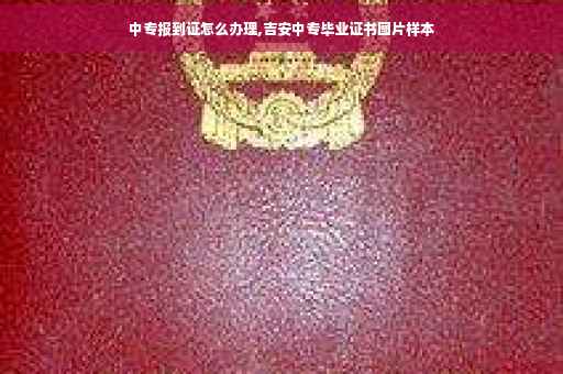 中专报到证怎么办理,吉安中专毕业证书图片样本