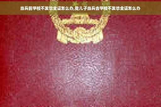 当兵前学校不发毕业证怎么办,我儿子当兵去学校不发毕业证怎么办
