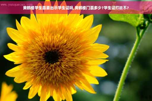 黄鹤楼学生票要出示学生证吗,黄鹤楼门票多少?学生证打折不?