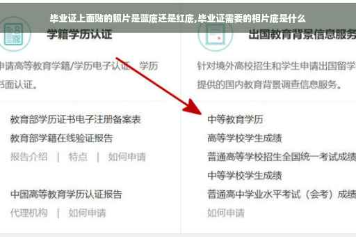 毕业证上面贴的照片是蓝底还是红底,毕业证需要的相片底是什么
