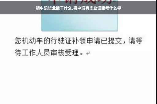 初中没毕业能干什么,初中没有毕业证能考什么学