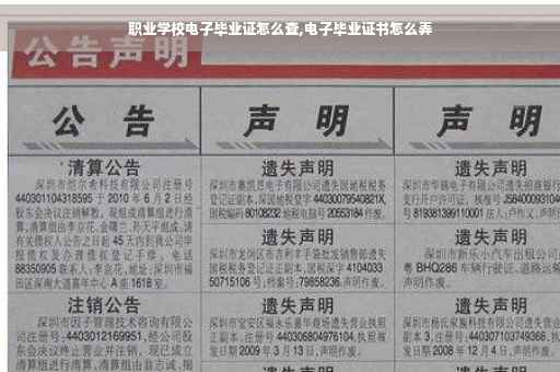 职业学校电子毕业证怎么查,电子毕业证书怎么弄