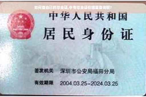 如何查自己的毕业证,中专毕业证在哪里查询啊?