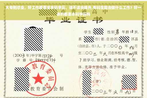 大专刚毕业，好工作都要求本科学历，该不该去提升,专科生能去做什么工作？好一点的都要本科学历吗