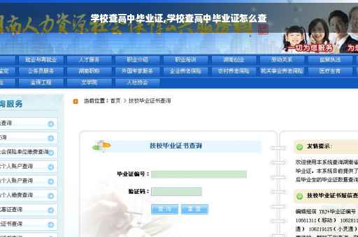 学校查高中毕业证,学校查高中毕业证怎么查