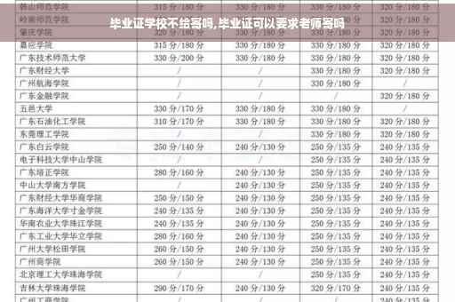 毕业证学校不给寄吗,毕业证可以要求老师寄吗