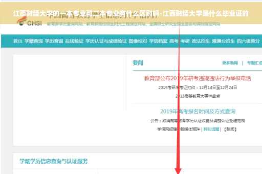 江西财经大学的一本专业和二本专业有什么区别吗-江西财经大学是什么毕业证的