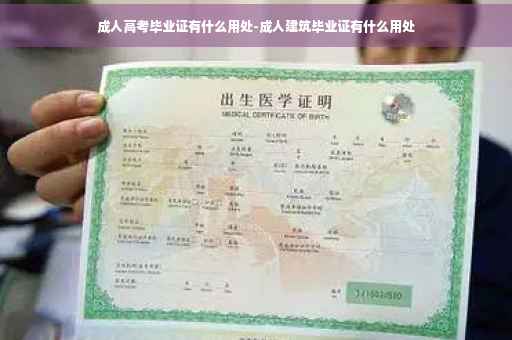成人高考毕业证有什么用处-成人建筑毕业证有什么用处