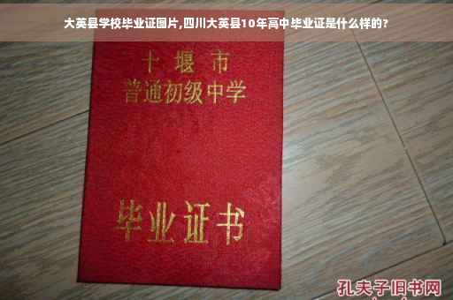 大英县学校毕业证图片,四川大英县10年高中毕业证是什么样的?