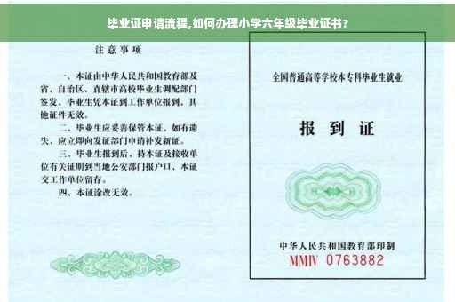 毕业证申请流程,如何办理小学六年级毕业证书?