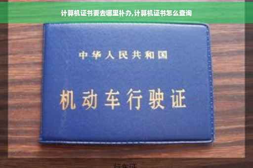 计算机证书要去哪里补办,计算机证书怎么查询