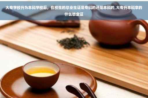 大专学校升为本科学校后，在校生的毕业生证是专科的还是本科的,大专升本科拿的什么毕业证
