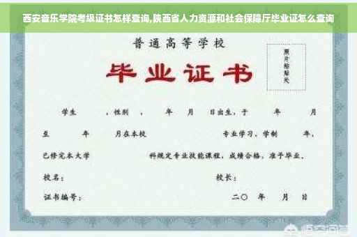 西安音乐学院考级证书怎样查询,陕西省人力资源和社会保障厅毕业证怎么查询