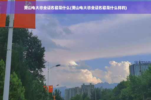 萧山电大毕业证名称是什么(萧山电大毕业证名称是什么样的)