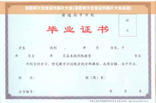 阜阳师大毕业证书图片大全(阜阳师大毕业证书图片大全高清)