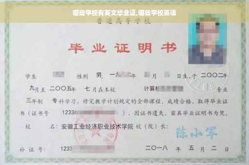 哪些学校有英文毕业证,哪些学校英语
