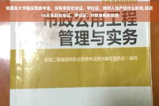 如果在大学期间荒废学业，没有拿到毕业证、学位证，将对人生产生什么影响,延迟10天拿到毕业证、学位证，对就业有影响吗