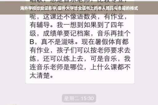 海外学校毕业证名字,国外大学毕业证书上的本人姓氏与名称的格式
