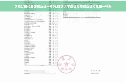 学校分校和总部毕业证一样吗,临沂大学费县分校毕业证和总校一样吗