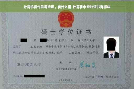 计算机操作员等级证。有什么用-计算机中专的证书有哪些