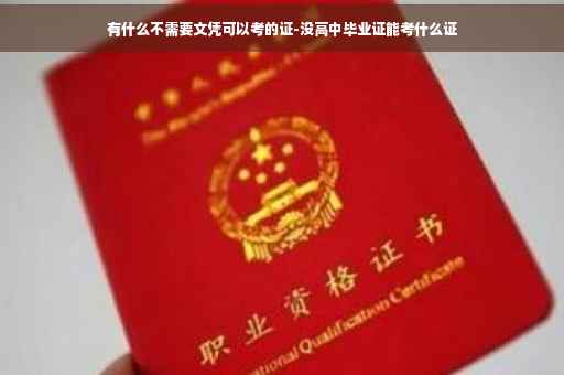 有什么不需要文凭可以考的证-没高中毕业证能考什么证 有什么不需要文凭可以考的证-没高中毕业证能考什么证