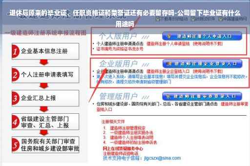 退休后原来的毕业证、任职资格证和荣誉证还有必要留存吗-公司留下毕业证有什么用途吗