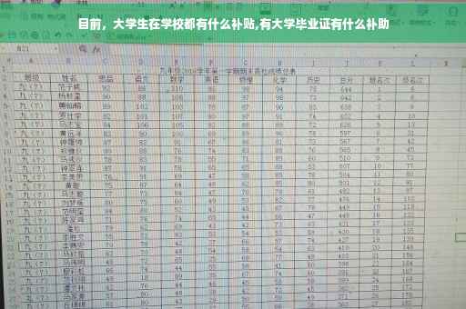 目前，大学生在学校都有什么补贴,有大学毕业证有什么补助