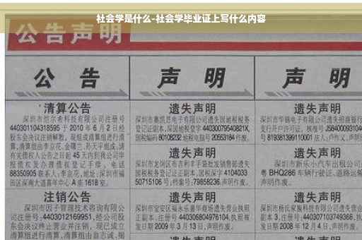 社会学是什么-社会学毕业证上写什么内容