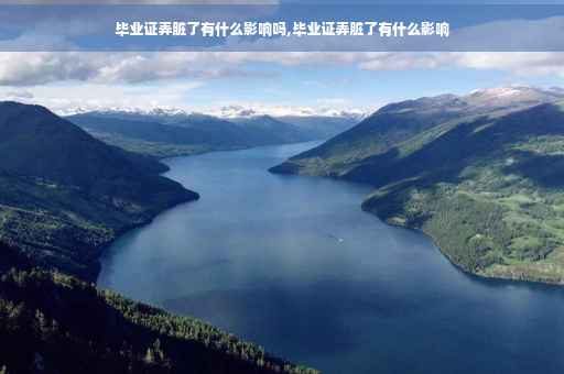 毕业证弄脏了有什么影响吗,毕业证弄脏了有什么影响