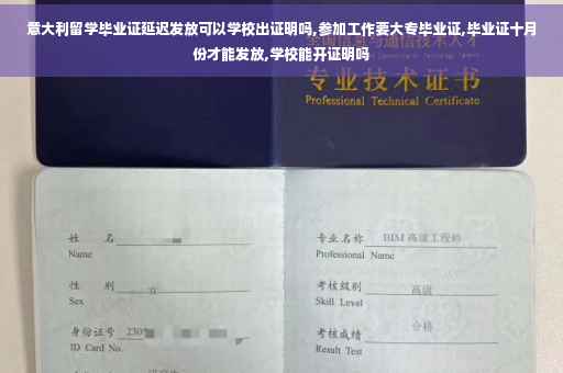 意大利留学毕业证延迟发放可以学校出证明吗,参加工作要大专毕业证,毕业证十月份才能发放,学校能开证明吗