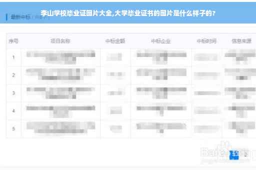 李山学校毕业证图片大全,大学毕业证书的图片是什么样子的?