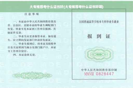 大专推荐考什么证书好(大专推荐考什么证书好呢)