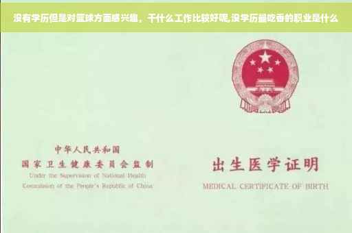 没有学历但是对篮球方面感兴趣，干什么工作比较好呢,没学历最吃香的职业是什么