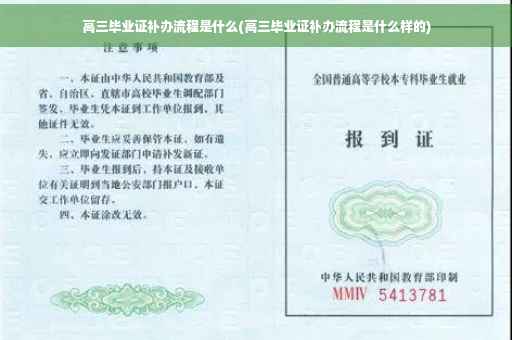 高三毕业证补办流程是什么(高三毕业证补办流程是什么样的)