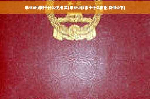 毕业证仅限于什么使用 其(毕业证仅限于什么使用 其他证书)