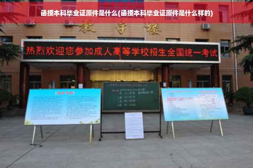 函授本科毕业证原件是什么(函授本科毕业证原件是什么样的)
