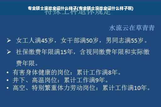 专业硕士没毕业证什么样子(专业硕士没毕业证什么样子啊)