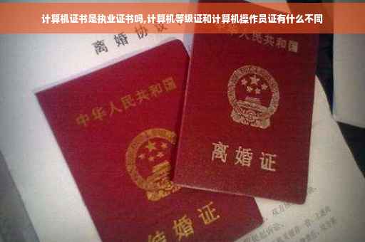 计算机证书是执业证书吗,计算机等级证和计算机操作员证有什么不同