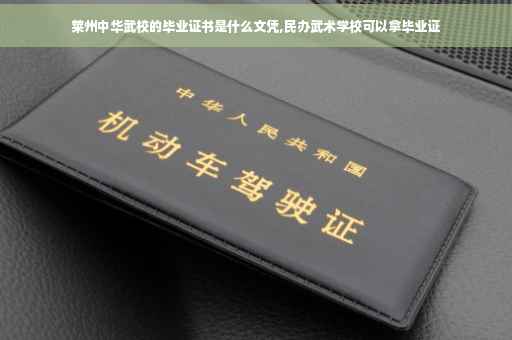 莱州中华武校的毕业证书是什么文凭,民办武术学校可以拿毕业证