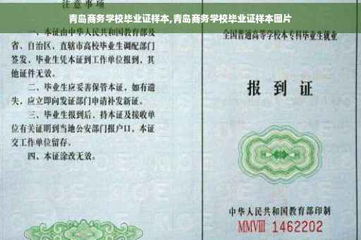 青岛商务学校毕业证样本,青岛商务学校毕业证样本图片