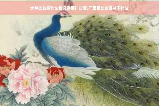 大学毕业后什么情况需要户口簿,厂里要毕业证书干什么