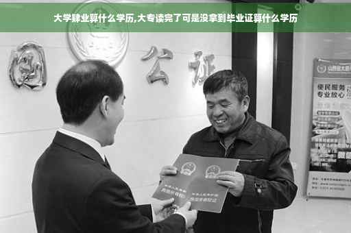 大学肄业算什么学历,大专读完了可是没拿到毕业证算什么学历