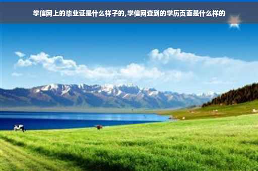 学信网上的毕业证是什么样子的,学信网查到的学历页面是什么样的