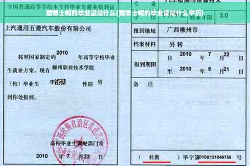 戴博士帽的毕业证是什么(戴博士帽的毕业证是什么学历)