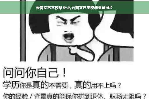 云南文艺学校毕业证,云南文艺学校毕业证图片